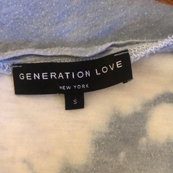 Generation Love Tie Dye Sky Print Short Sleeve T-Shirt Oversized Size Small - Picture 3 of 11